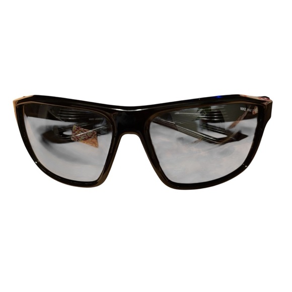 Nike LEGEND Men's Sunglasses EV0940 010 Black/Volt Swoosh Gray Lenses - Picture 1 of 9